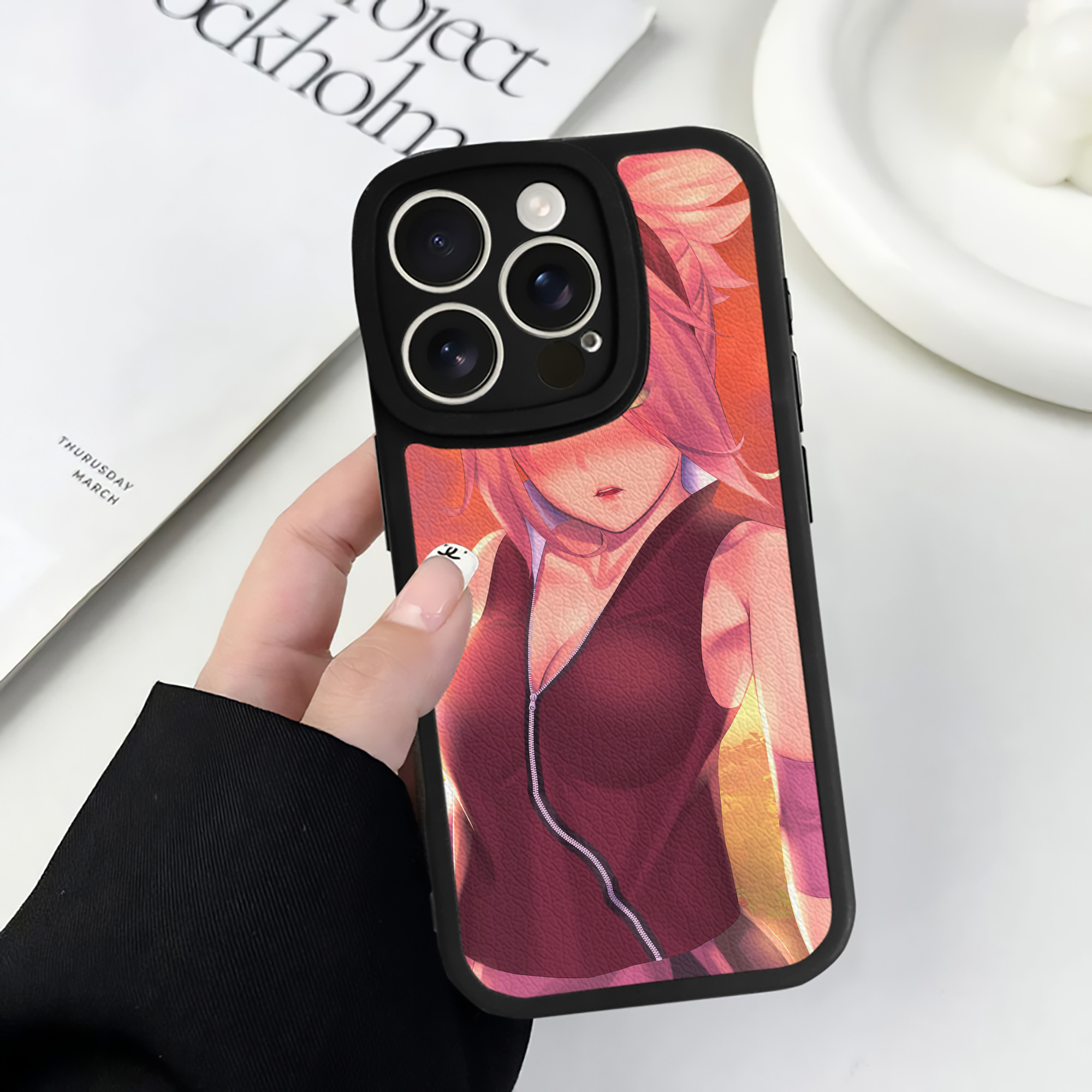 （画像用） NARUTO -ナルト- NARUTO -ナルト- 疾風伝 【iPhone 16シリーズ対応】シリコンスマホケース（レザー調） 材質：シリコン